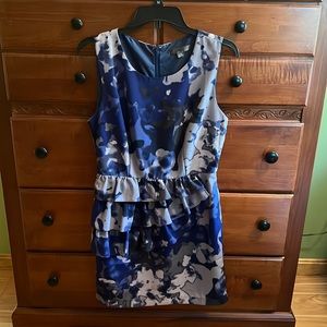 Purple and blue cocktail dress